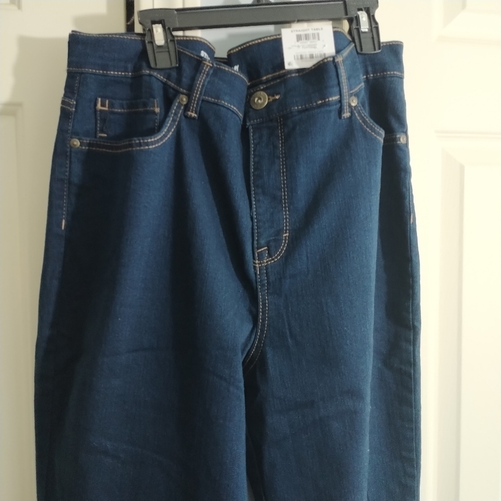 Style & Co Straight Leg Dark Wash Jeans 16S - Picture 9 of 13
